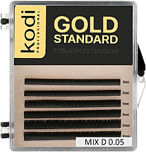 Духи, Парфюмерия, косметика Накладные ресницы Gold Standart D 0.05 (6 рядов: 8/9/10 мм) - Kodi Professional