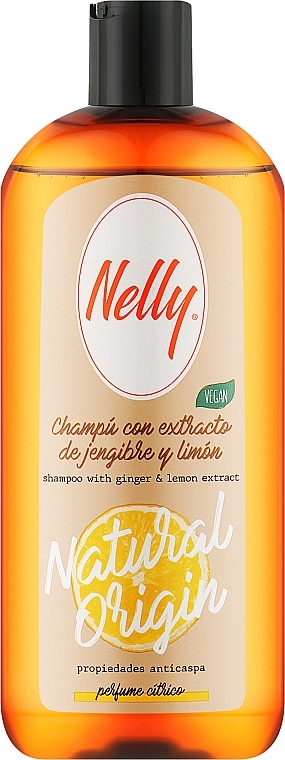 Шампунь для волосся з екстрактом імбиру та лимона - Nelly Natural Origin Shampoo — фото N1