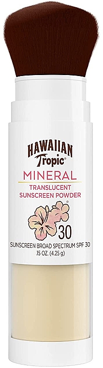 Пензель з мінеральною напівпрозорою сонцезахисною пудрою - Hawaiian Tropic Mineral Translucent Sunscreen Powder Brush SPF 30 — фото N1