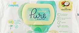 Парфумерія, косметика Дитячі вологі серветки, 9x42 шт. - Pampers Pure Coconut