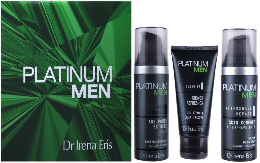 Набор - Dr Irena Eris Platinum Men (cr/50ml + balm/50ml + wash/125ml)