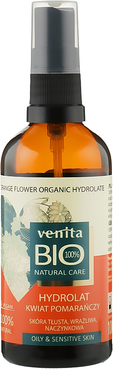 Гідролат апельсинового цвіту - Venita Bio Natural Care Orange Flower Hydrolate For Oil And Sensative Skin — фото N1