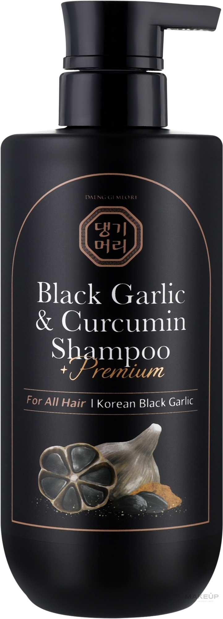 Восстанавливающий шампунь для волос с черным чесноком и куркумой - Daeng Gi Meo Ri Black Garlic & Curcumin Shampoo — фото 500ml