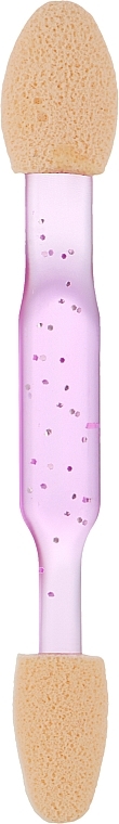 Аппликатор для теней 6,5 см CS08F, прозрачная фиолетовая ручка, белый - Cosmo Shop — фото N1