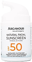 Духи, Парфюмерия, косметика Солнцезащитный крем для лица SPF50 - Arganour Natural & Organic Facial Sunscreen SPF50