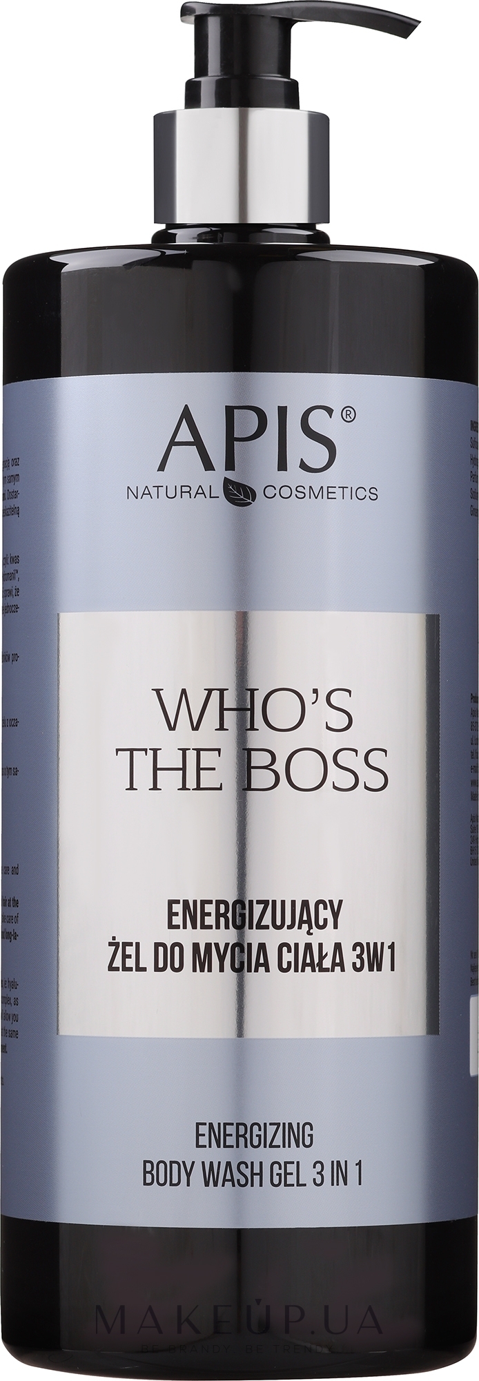 Энергетический гель для душа 3 в 1 - APIS Professional Who's The Boss Energizing Body Wash Gel 3 in 1 — фото 1000ml