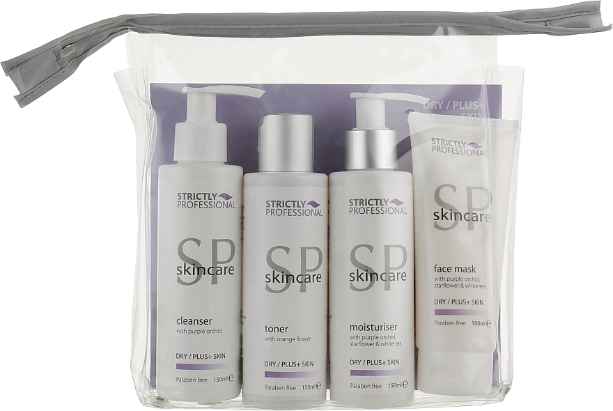 Набор для сухой возрастной кожи - Strictly Professional SP Skincare (cleanser/150ml + toner/150ml + moisturiser/150ml + mask/100ml)