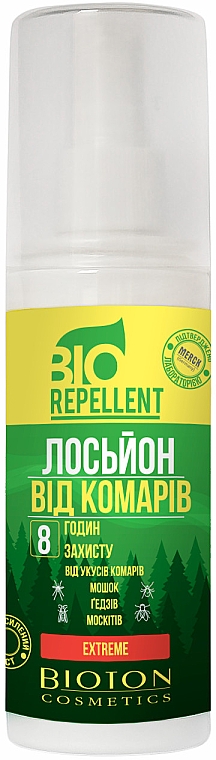 Лосьон от комаров "Эктрим" 8 часов защиты - Bioton Cosmetics BioRepellent — фото N1