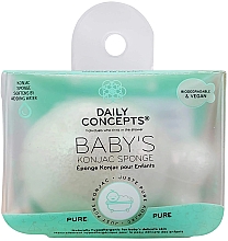 Парфумерія, косметика Мочалка-спонж для дітей - Daily Concepts The Daily Baby Konjac Sponge Pure