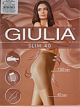 Колготки для жінок "Slim" 40 den, caramel - Giulia — фото N1