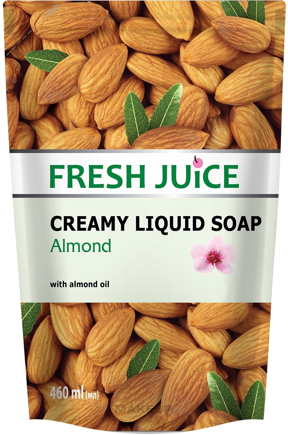 Крем-мило зі зволожуючим молочком - Fresh Juice Almond (змінний блок) — фото 460ml