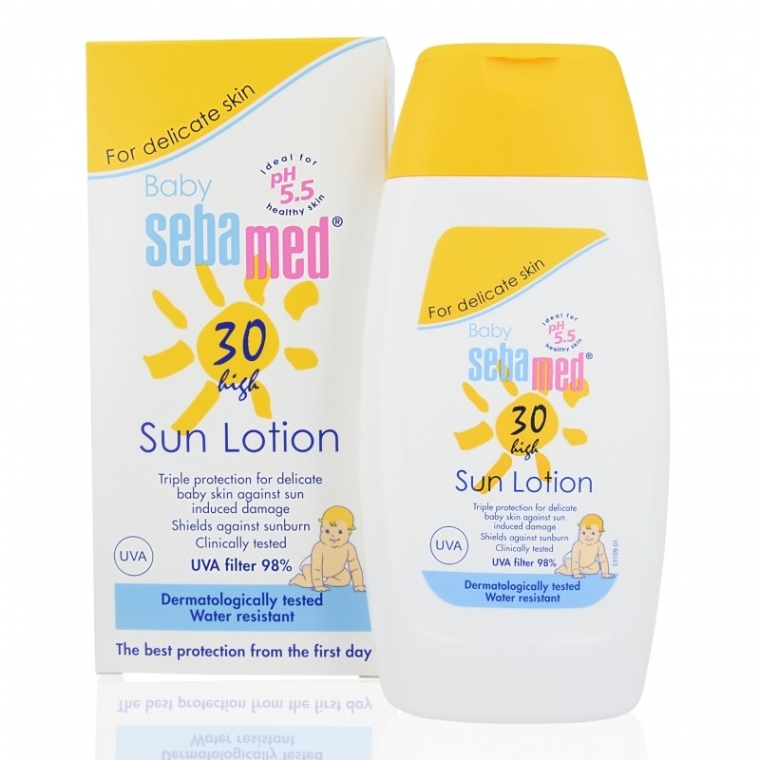 Сонцезахисний лосьйон - Sebamed Baby Sun Lotion SPF 30 — фото N1