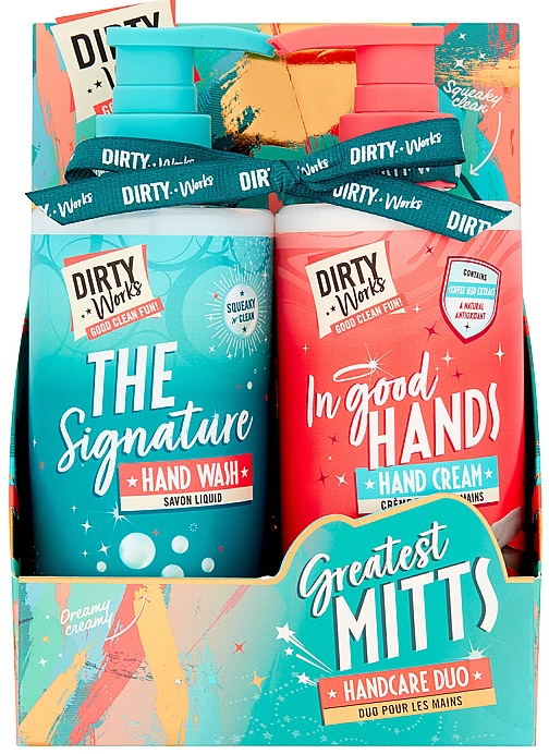 Набор - Dirty Works Greatest Mitts Hand Care Duo (soap/300ml + h/cr/300ml) — фото N1