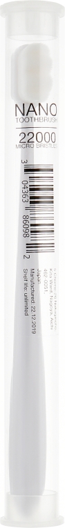 Зубная щетка "Nano", 22000 микро-щетин, 18 см, белая - Cocogreat Nano Brush