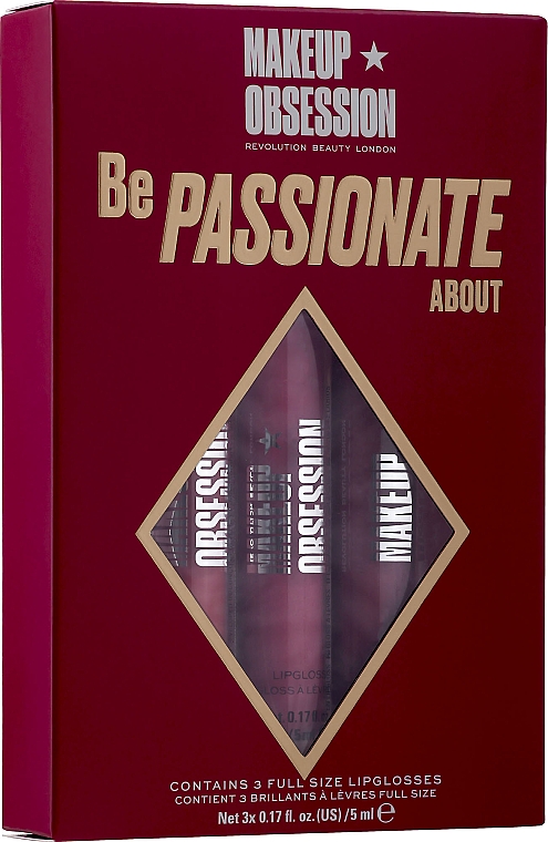 Набір - Makeup Obsession Be Passionate About Lip Gloss Collection (lipgloss/3x5ml) — фото N2