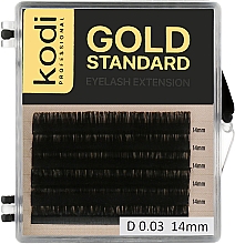 Парфумерія, косметика Накладні вії Gold Standart D 0.03 (6 рядів: 14 mm) - Kodi Professional