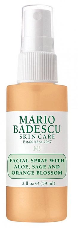 Спрей для лица с шалфеем алоэ и цветком апельсина - Mario Badescu Facial Spray with Aloe Sage & Orange Blossom