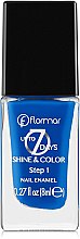 Духи, Парфюмерия, косметика Лак для ногтей - Flormar Shine and Color Up to 7 day