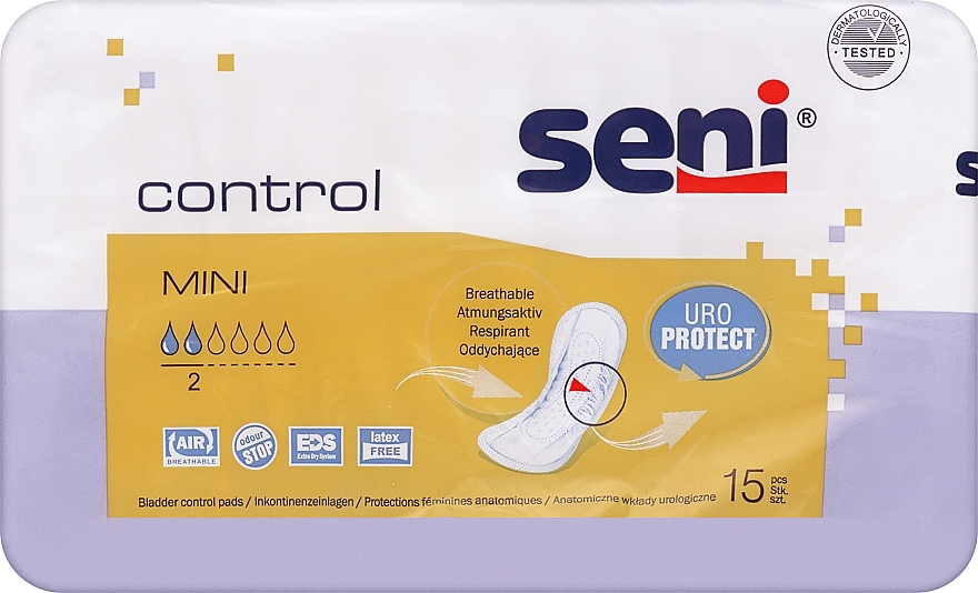 Прокладки урологические "Control Mini", 15 шт. - Seni — фото N1