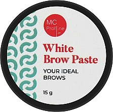 Белая паста для моделирования контура бровей - Miss Claire MC Profline White Brow Paste — фото N2