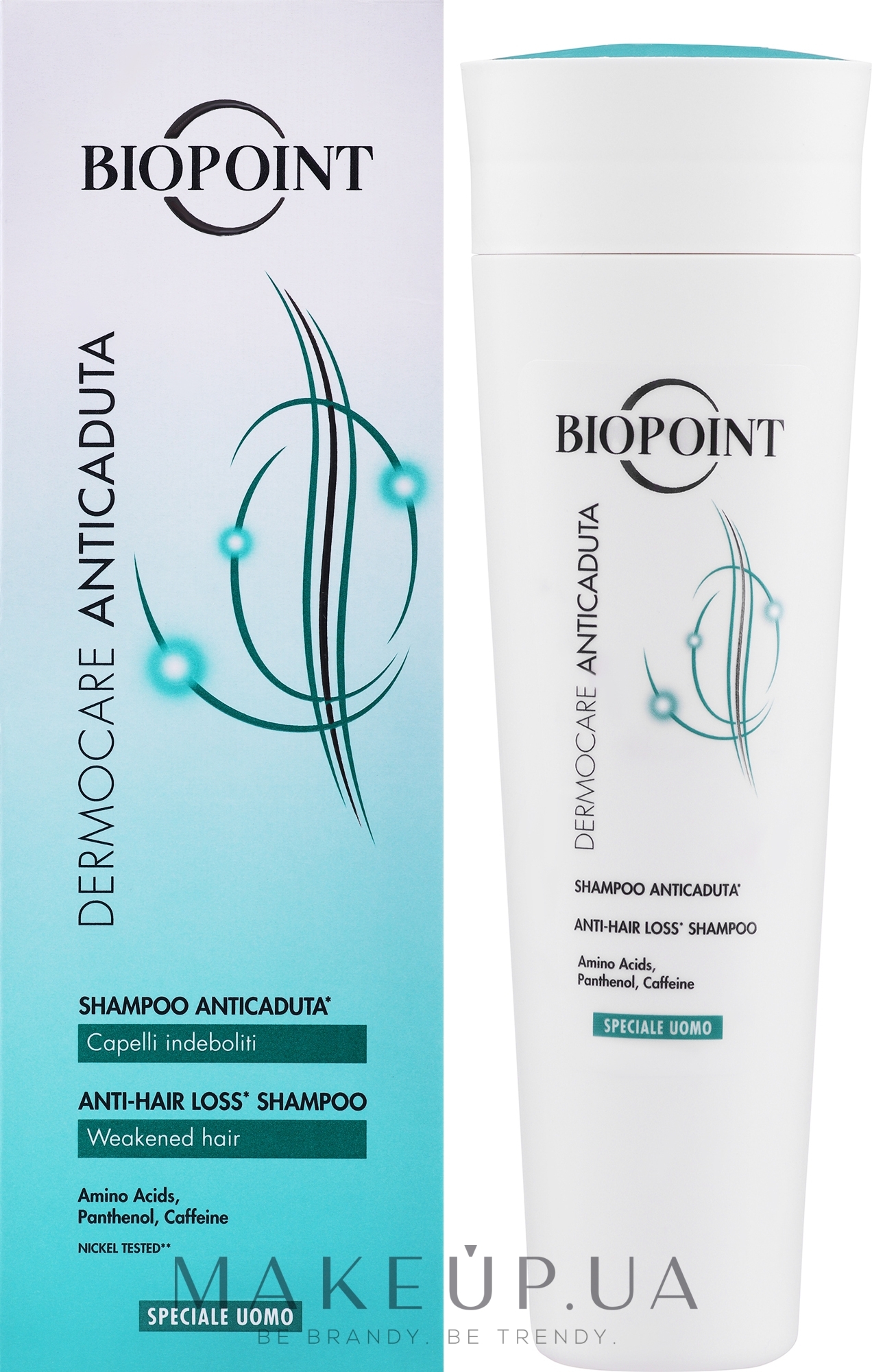 Шампунь против выпадения волос для мужчин - Biopoint Shampoo Anticaduta Uomo — фото 200ml