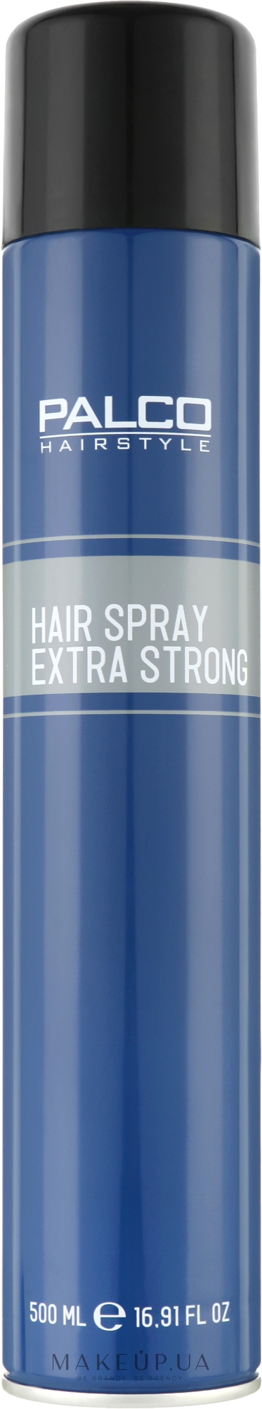 Лак для волосся екстрасильної фіксації - Palco Professional Hairstyle Hair Spray Extra Strong — фото 500ml