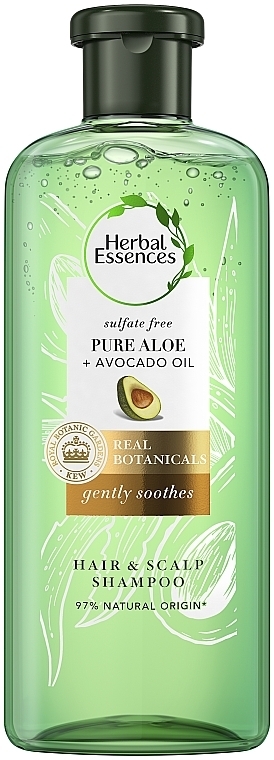 Шампунь без сульфатів - Herbal Essences Gently Soothes Pure Aloe + Avocado Oil — фото N2