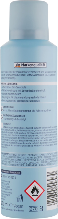Дезодорант аэрозольный для чувствительной кожи - Balea Men Sensitive Deodorant — фото N2