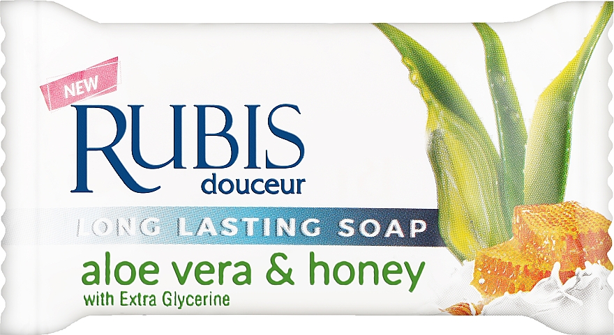 Мыло "Алоэ вера и мед" - Rubis Care Aloe Vera & Honey Long Lasting Soap — фото N1