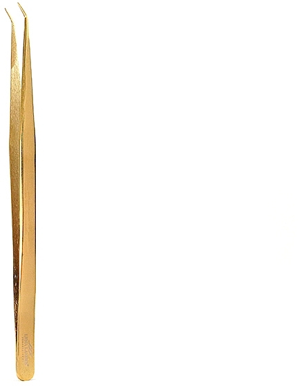 Пинцет с изогнутым углом 40°, 016, золотистый - Lena Lashes — фото N2