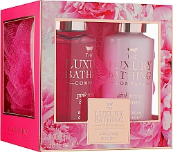 Духи, Парфюмерия, косметика Набор - Grace Cole Pink Peony & Vetiver Graceful (sh/gel/100ml + b/cr/100ml + washcloth)