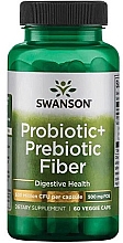 Парфумерія, косметика Харчова добавка пробіотик, 60 шт. - Swanson Probiotic + Prebiotic Fiber