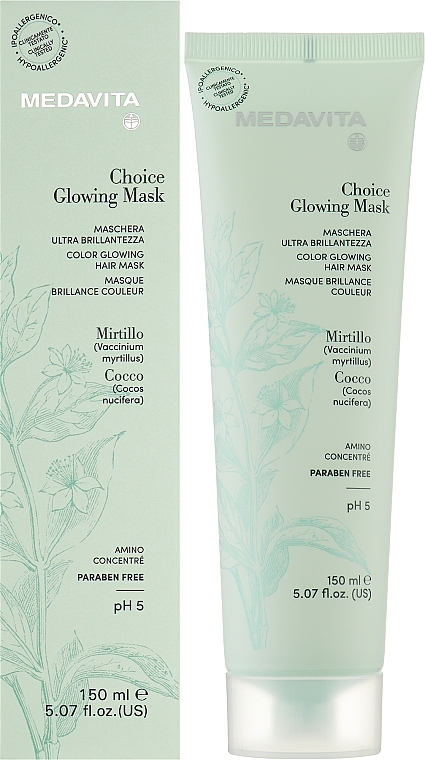 Живильна маска "Сяйво та колір" - Medavita Choice Glowing Mask — фото N3