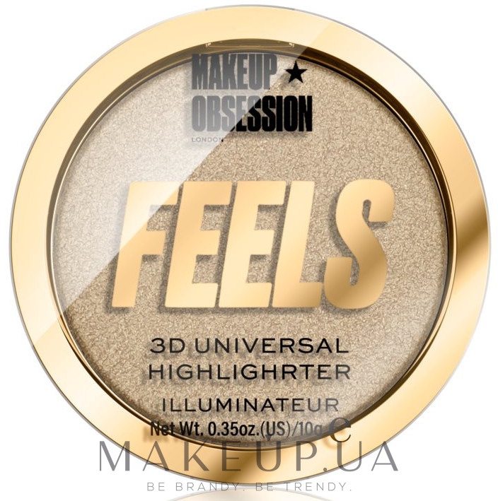 Хайлайтер для лица - Makeup Obsession Feels 3D Universal Highlighter — фото 24K