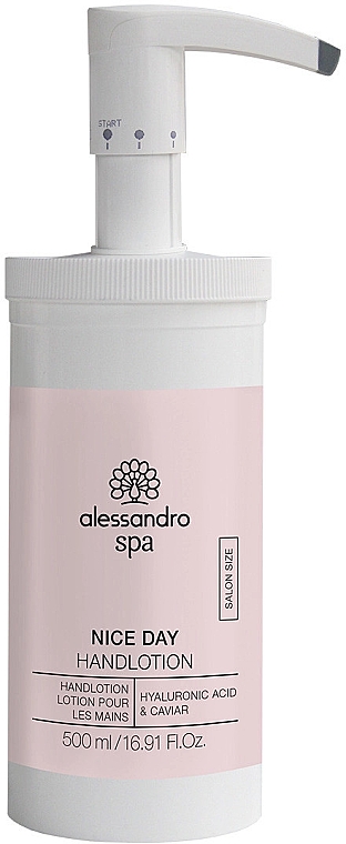 Лосьйон для рук "Зволожувальний" - Alessandro International Spa Nice Day Hand Lotion Salon Size — фото N1