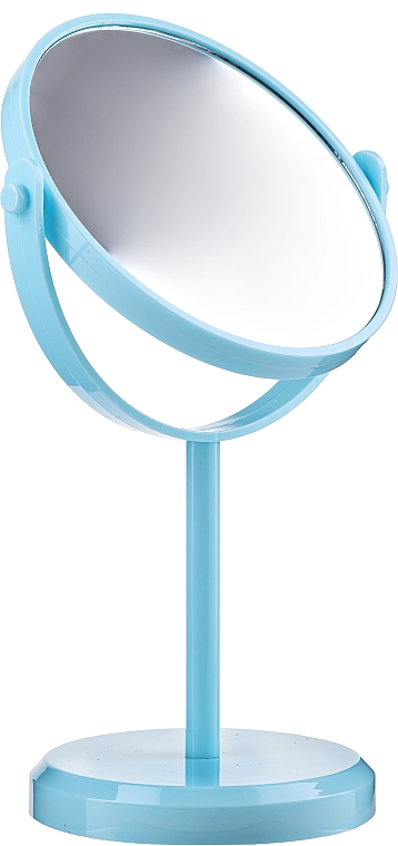 Зеркало на подставке круглое 85703, голубое - Top Choice Beauty Collection Mirror — фото N1