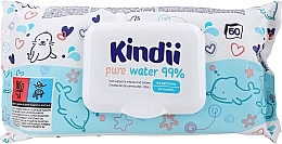 Духи, Парфюмерия, косметика Детские влажные салфетки - Kindii Pure Water 99%