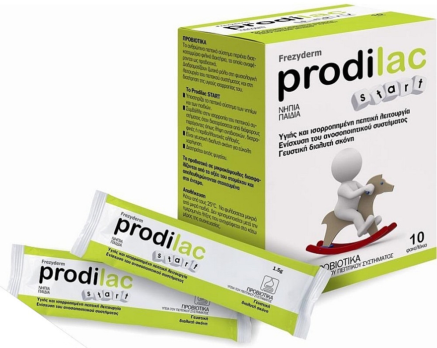 Пищевая добавка "Пробиотики" для детей до 2 лет - Frezyderm Prodilac Start Sachets — фото N1