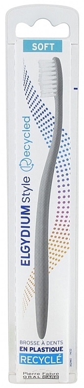 Зубна щітка "Style Recycled" м'яка, світло-сіра - Elgydium Style Recycled Soft Toothbrush — фото N1