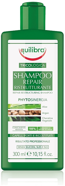 Восстанавливающий шампунь для волос - Equilibra Tricologica Repair Restructuring Shampoo — фото N1