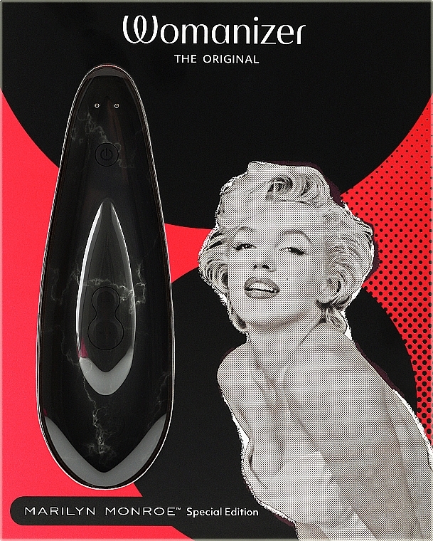 Кліторальний стимулятор, чорний мармур - Womanizer Marilyn Monroe Classic 2 Black Marble — фото N2
