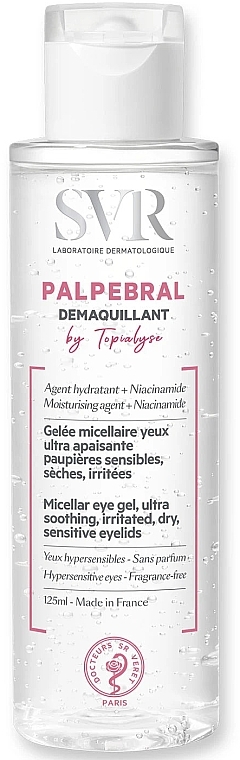 Успокаивающий мицеллярный гель для демакияжа глаз - SVR Palpebral By Topialyse Makeup Remover — фото N2