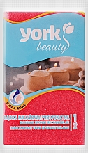 Парфумерія, косметика Губка для ванни та масажу, прямокутна, рожева - York