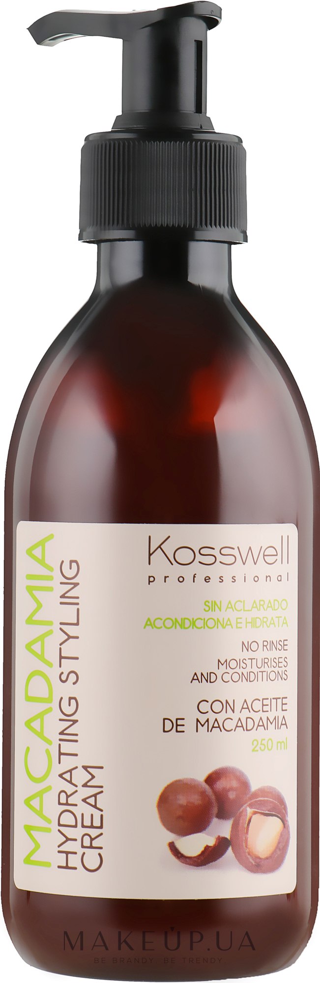 Крем для укладки волос - Kosswell Professional Macadamia Hydrating Styling Cream — фото 250ml