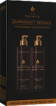 Набір - L'anza Keratin Healing Oil Emergency Service Backbar Kit (term/ther/296ml + hair/cr/296ml) — фото N1