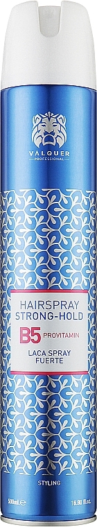 Лак для волос сильной фиксации - Valquer B5 Provitamin Hairspray Strong-Hold — фото N1