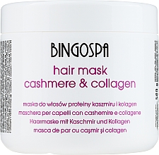 Духи, Парфюмерия, косметика Маска для волос с протеинами кашемира и коллагена - BingoSpa Hair Mask Cashmere Proteins And Collagen