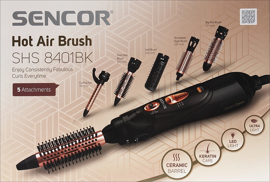 Фен-щетка для волос - Sencor SHS8401BK — фото N2