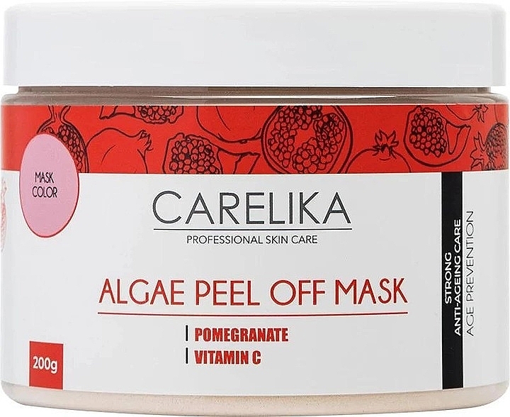 Альгінатна маска на основі водоростей із гранатом - Carelika Algae Peel Off Mask Pomegranate & Vitamin C — фото N1