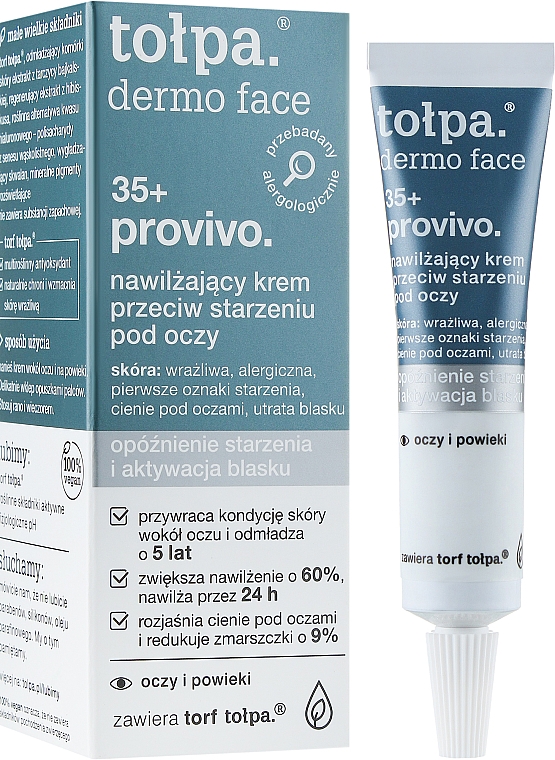 Антивіковий крем для контуру очей - Tolpa Provivo 35+ Anti-Age Eye Cream — фото N2